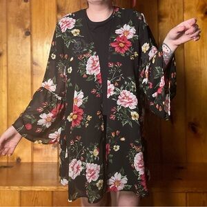 Torrid Floral Chiffon Kimono